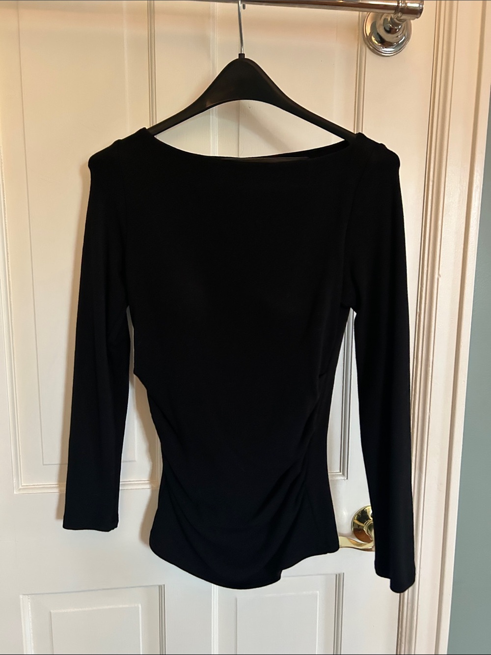OGL Black Long Sleeve Top - Scoop Neck